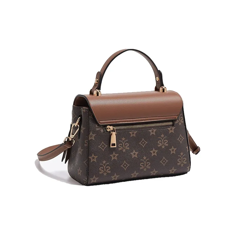FOXER PVC One Shoulder Handbag Trumpets Women's Brown-3