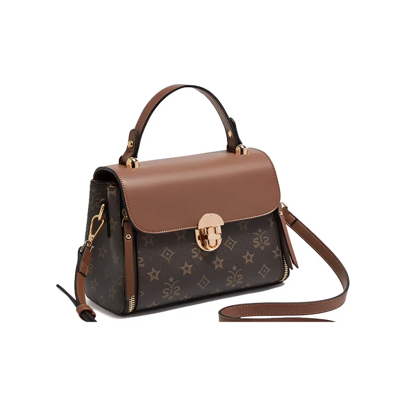FOXER PVC One Shoulder Handbag Trumpets Women's Brown-2