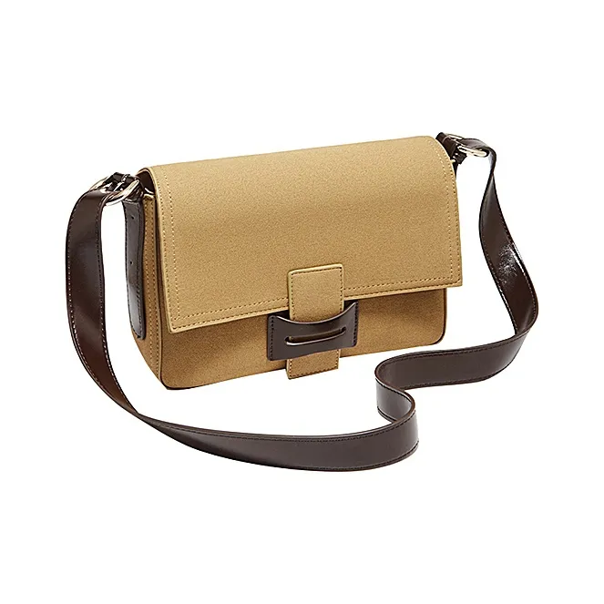 FOXER Synthetic Leather Versatile Commute Crossbody Bag, Shoulder Bag Women's Maillard Style Brown/Earthy Yellow-8