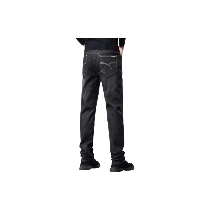 Jeep Jeans Men Haze Black Fleece Lined-1