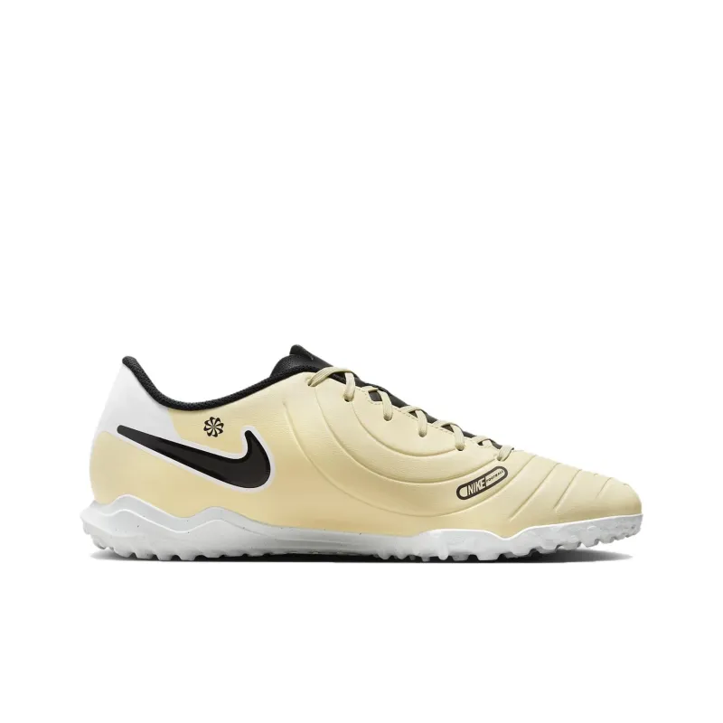 Nike Tiempo Legend 10 IC/IN Wear resistant And Lightweight Soccer Shoes Men's Beige Black-1