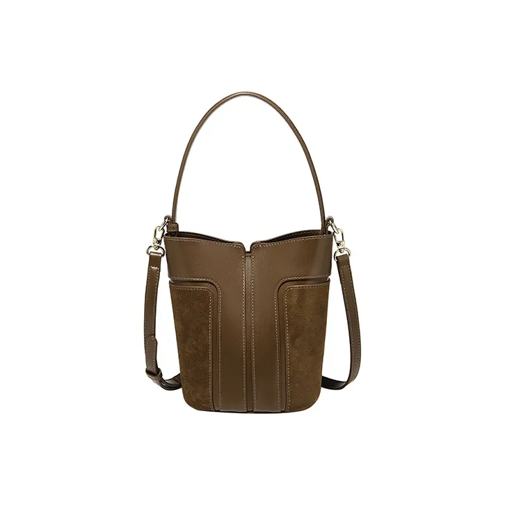 FOXER Synthetic Leather Crossbody Bag Shoulder Bag Small Size Women's Green Brown/Chestnut Brown-1