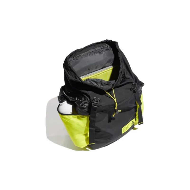 Adidas Polyester Backpack Regular Unisex Black/Acid Green/Yellow-2