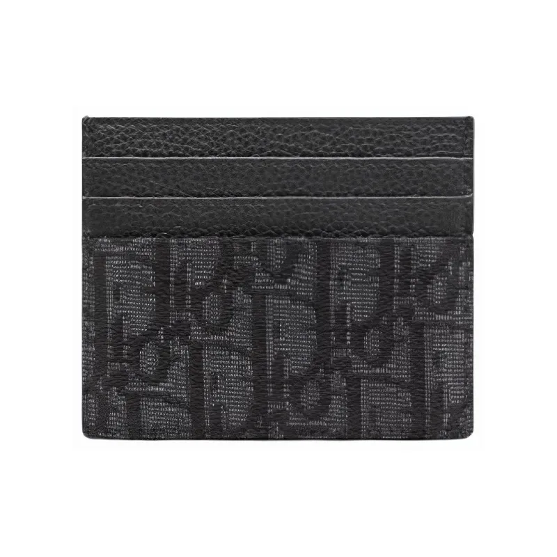 DIOR Cow Leather Card Holder Card Holder Men's Black-1