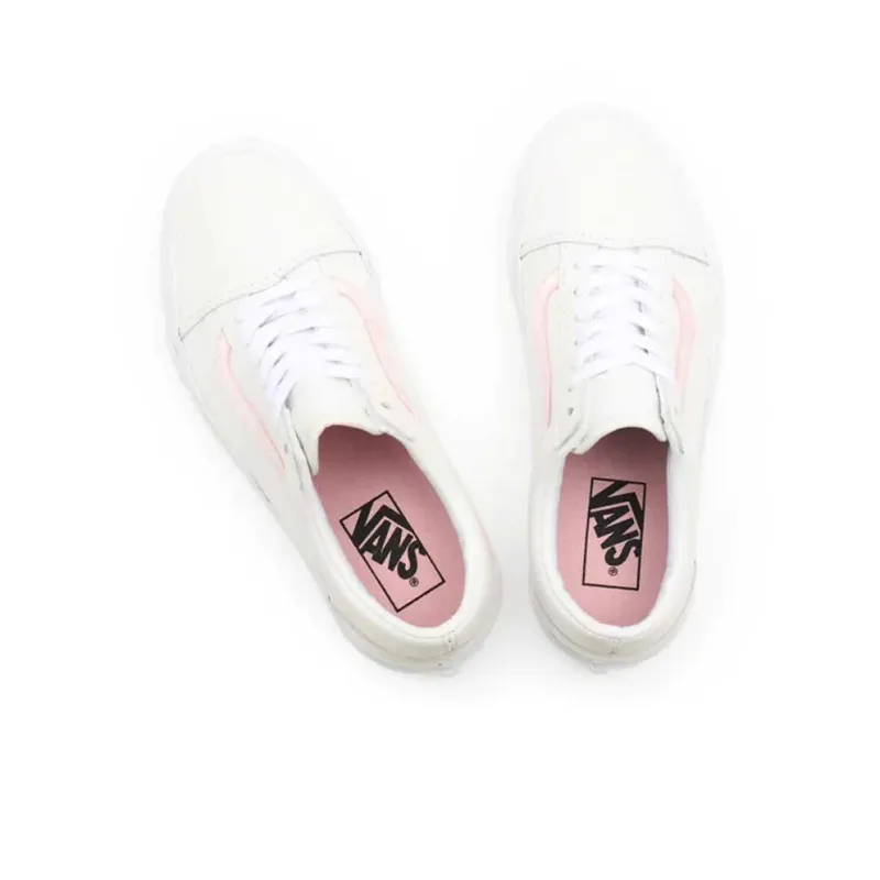 Old Skool Vans 'Velvet Sidestripe White Powder Pink'-3