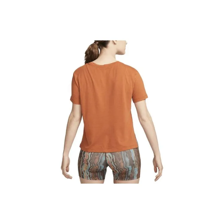 Nike Yoga Dri-FIT T-Shirt Women's Dark Brown-1