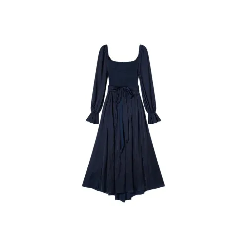 YINER GoodLand Long-Sleeved Dresses Women's Navy Blue