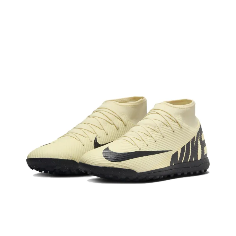 Nike Mercurial Superfly 9 IC/IN Breathable Coverage Soccer Shoes Men's Beige Black-2