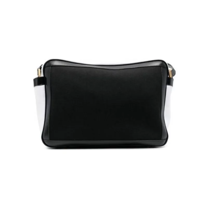 BALMAIN Cotton Diaper Bag, Shoulder Bag, Crossbody Bag Kids' Black/White-1