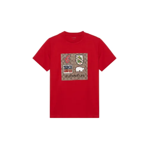 COACH T-Shirts Men Red