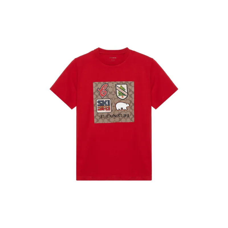 COACH T Shirts Men Red-0