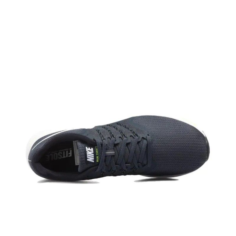 Nike Run Swift 1 Durable Breathable Low Top Running Shoes Men's Gray Blue-3
