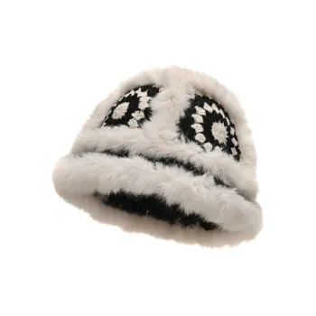 NIUMJ Rabbit Fur Beanies Women's