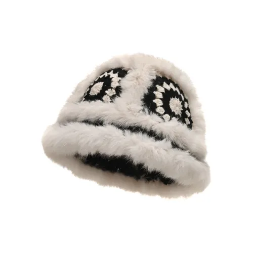 NIUMJ Rabbit Fur Beanies Women's