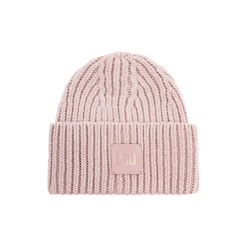 UGG Logo Patch Chunky Ribbed Beanie-2