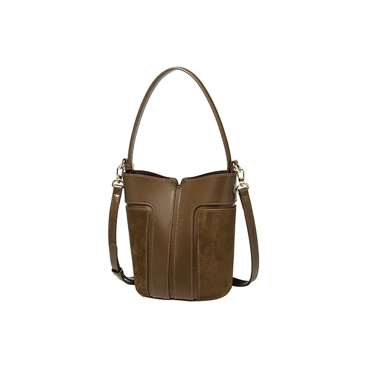 FOXER Synthetic Leather Crossbody Bag Shoulder Bag Small Size Women's Green Brown/Chestnut Brown-2