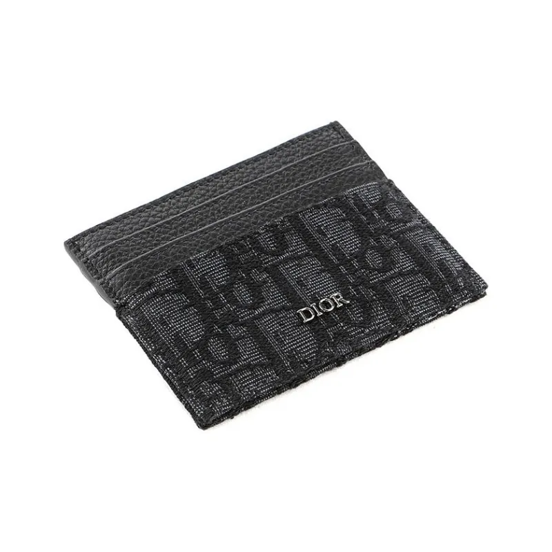 DIOR Cow Leather Card Holder Card Holder Men's Black-2