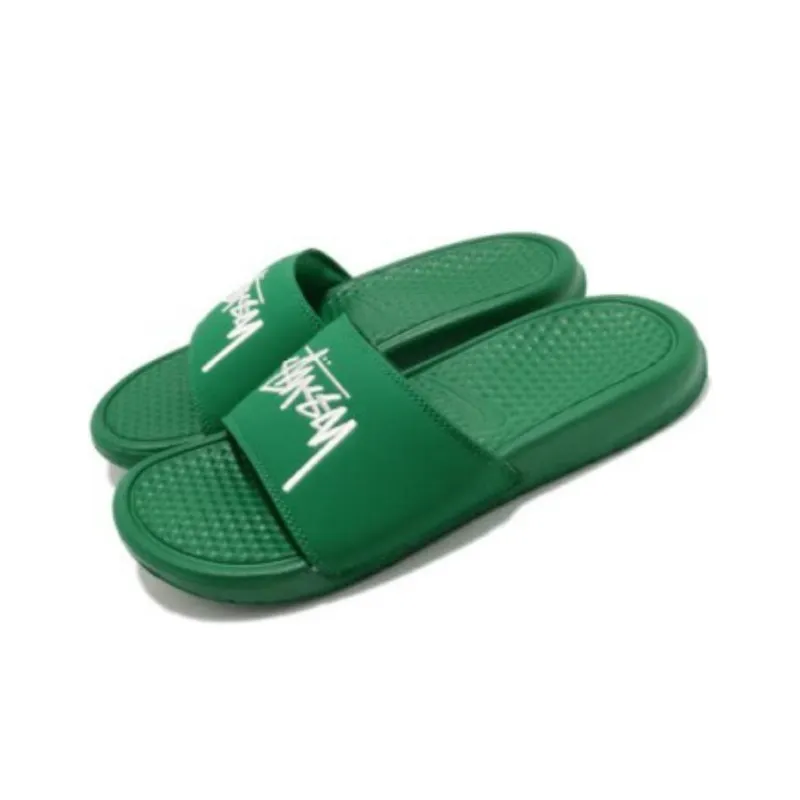 Nike Benassi Slide Stussy Pine Green Sail-2