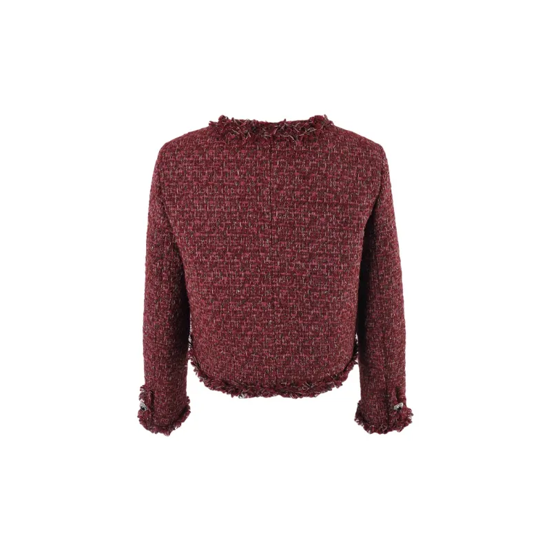 CLOUD SEASON Cropped Coats Women's Red-1