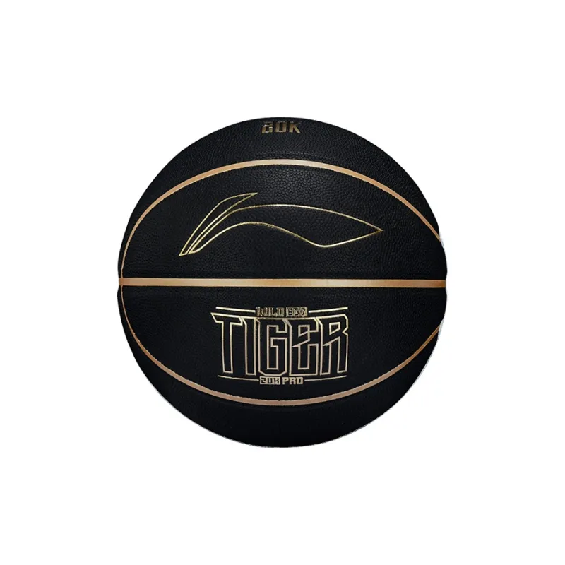 LiNing PU Basketball Black Gold Size 7 Match Unisex-0