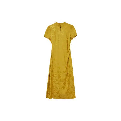 WESTLINK Short-Sleeved Dresses Women's Gold