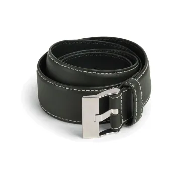 Bottega Veneta Solid Color Design Pin Buckle Leather Belts Men's Green Width 3.5CM