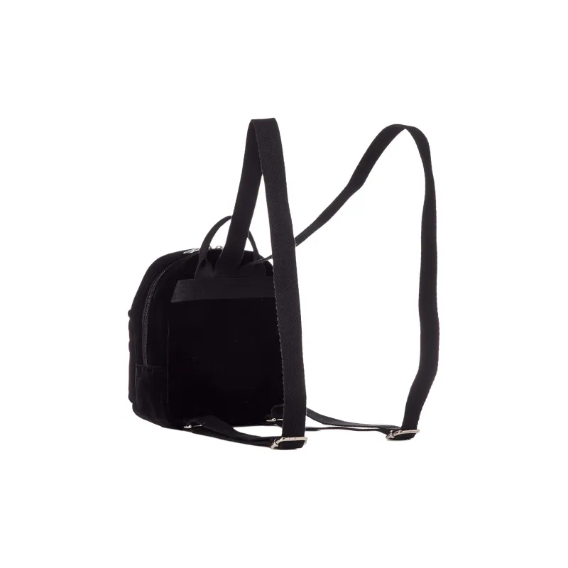 KANGOL Velour Effect Polyester Backpack Mini Women's Black-1