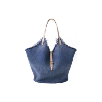 APEDE MOD Denim Garden Basket Bag Tote Bag, Shoulder Bag Tubas Women's Blue