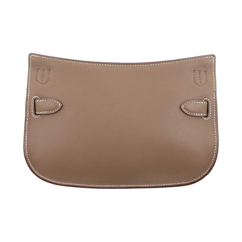HERMES Jypsiere Swift Calfskin Shoulder Bag Crossbody Bag Mini Women's Elephant Gray-3