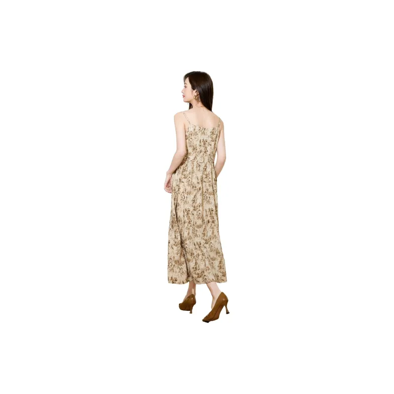 SMEN Slip Dresses Women's Coffee-1