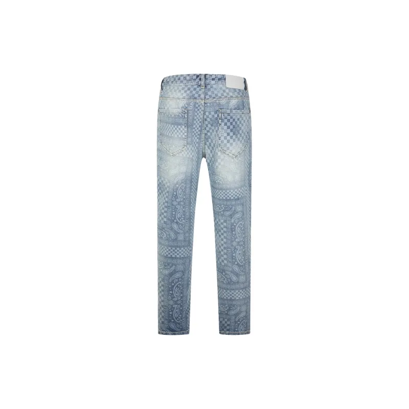 FERRE Jeans Men's Blue Floral Print-1
