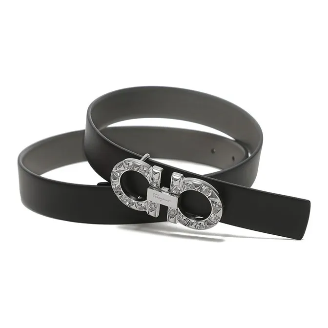 FERRAGAMO Non Trimable Double Sided Leather Belts Women's 2.5cm-4