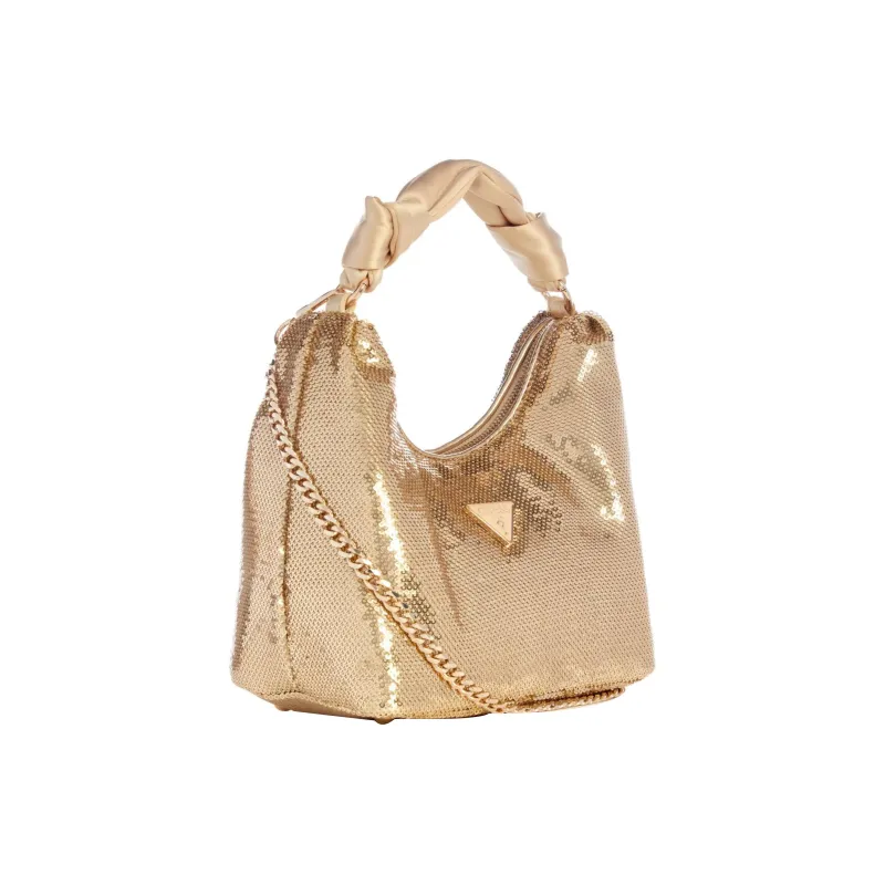 GUESS Sequins Hobo Bag Shoulder Bag Crossbody Bag Handbag Women's Gold-Colored-1