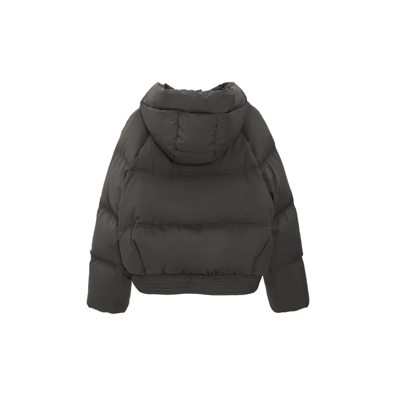 Fstudio Hooded 90 Fill Power White Duck Down Puffer Jacket Cropped Down Jacket Coat Women's-3