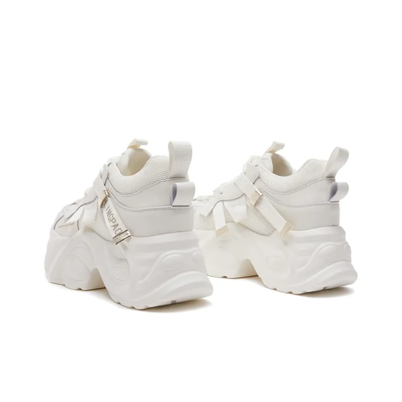 LINGPAO Lightweight Height Increasing Low-Top Chunky Sneakers Women's-9