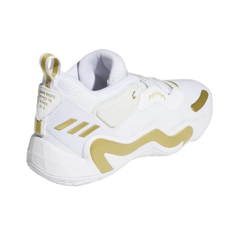 Adidas D.O.N. Issue #3 Cushioning Wear Resistant Low Top Basketball Shoes Men's White Gold-2