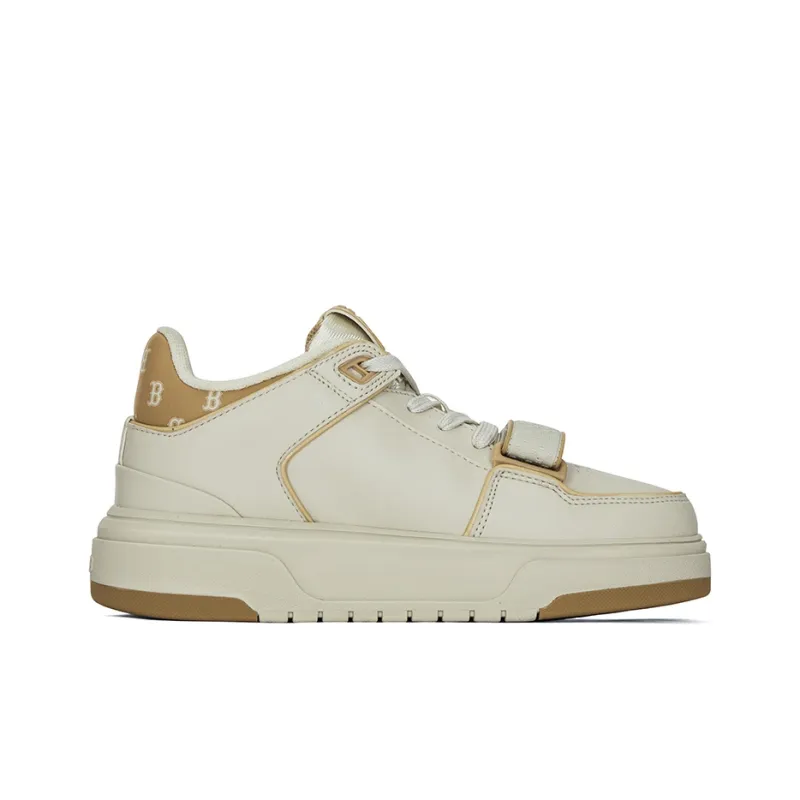 MLB Chunky Liner Mid Top Skateboard Shoes Unisex Beige Yellow-1