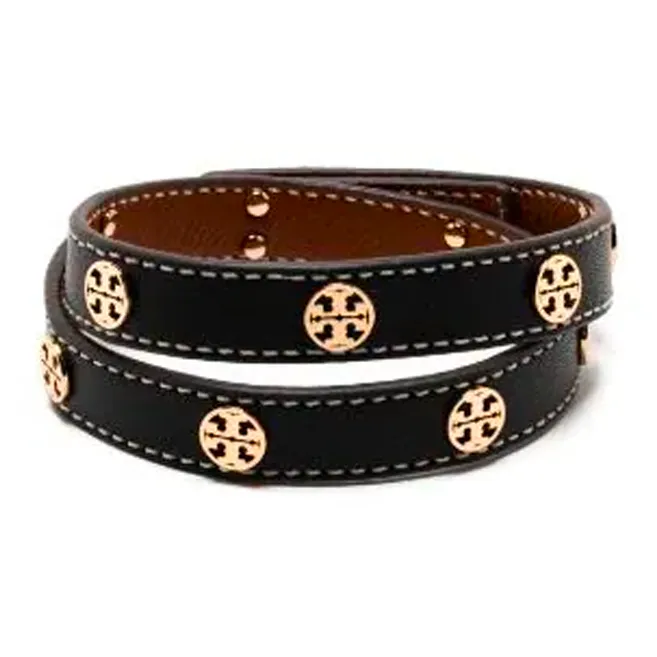 TORY BURCH Leather Wristbands Women's Black-2