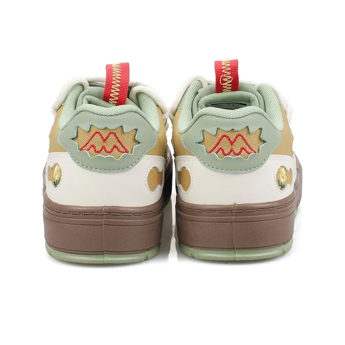 B10CROWN Cushioning Wear Resistant Low Top Skateboard Shoes Women's Latte-5