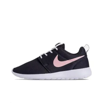 Nike Roshe One Cushioning, Wear Resistant Low Top Running Shoes Women's Black Pink