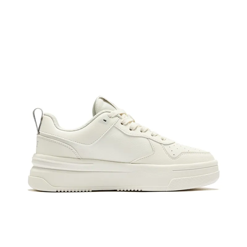 Erke Cool Play 2.0 Anti Slip Wear Resistant Low Top Skateboard Shoes Women's Microcrystal White-1
