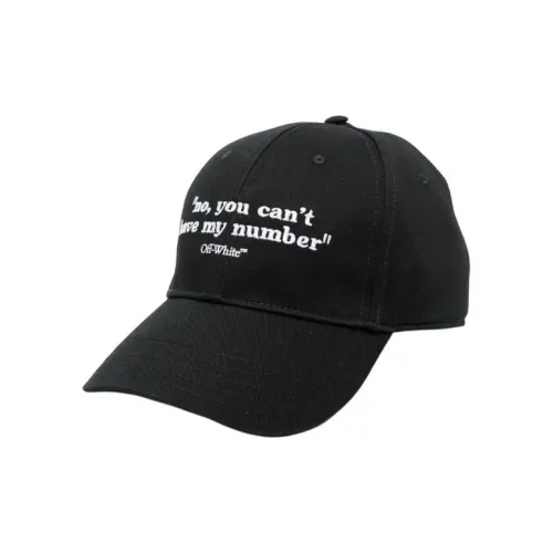 OFF-WHITE Cotton Baseball Caps Men's Black