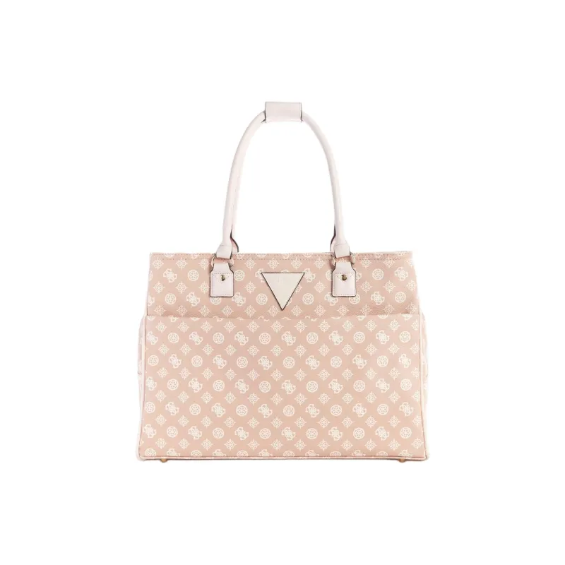 GUESS Artificial Leather Tote Bag Shopping Bag Shoulder Bag Handbag Women's Nude & Blush Multicolor-0
