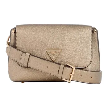 GUESS Artificial Leather Crossbody Bag Shoulder Bag Regular Women's Tin Gold