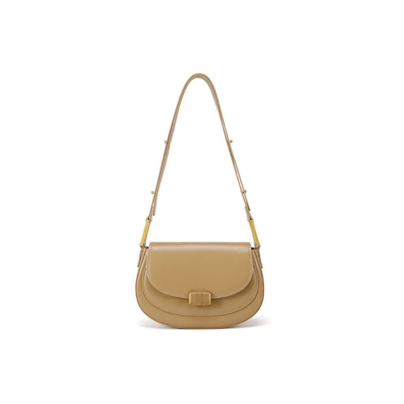 ROBERTA DI CAMERINO Cow Leather One Shoulder Bag, Crossbody Bag Medium Size Women's Ecru/Milk Tea-7