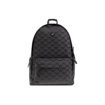 MCM Leather Trim In Tiffilla Backpack Medium Size Men's Gray