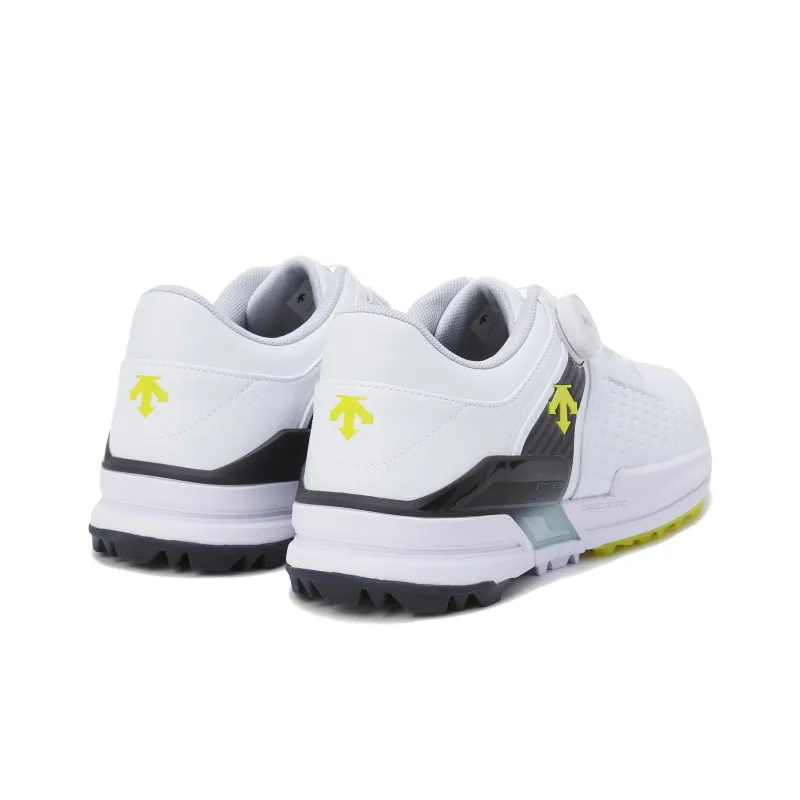 DESCENTE Cushioning Abrasion Resistant Balance Low Top Golf Shoes Unisex White Black Yellow-3