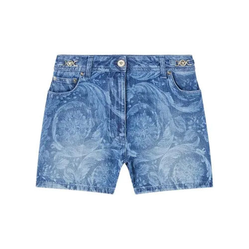 VERSACE Denim Shorts Women's Blue