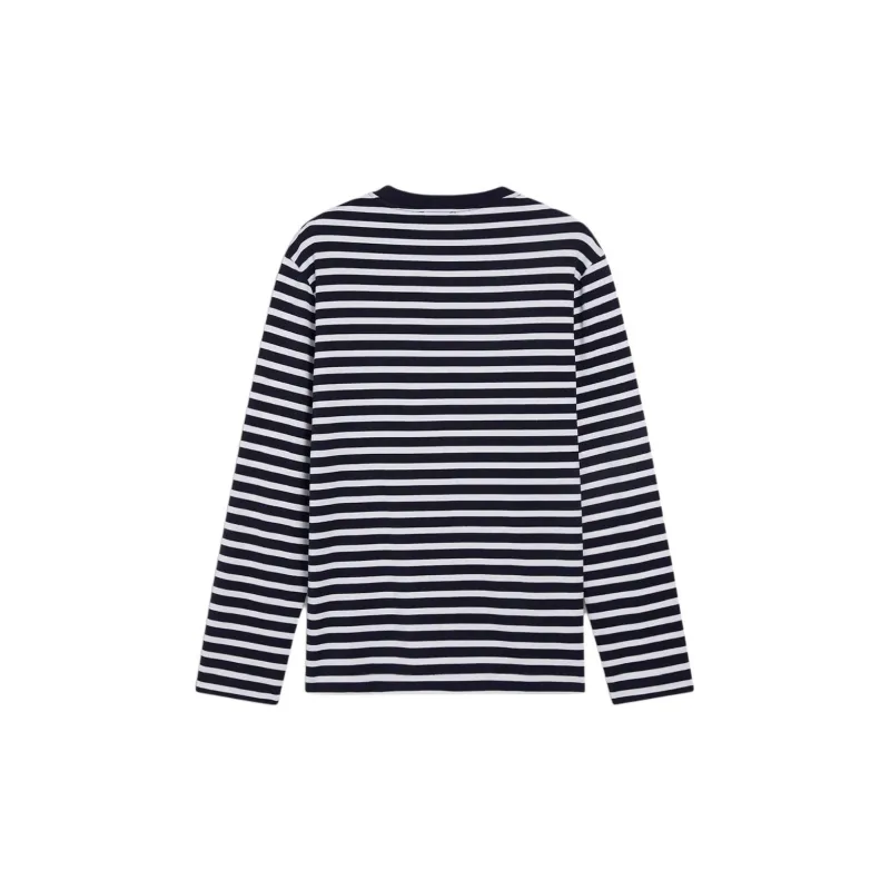 Maison Kitsune Tricolor Fox Patch Marin T Shirt-1