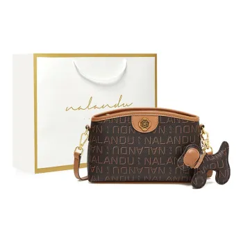 Narandu PVC And Synthetic Leather Crossbody Bag Shoulder Bag Small Bag Small Size Women's Brown